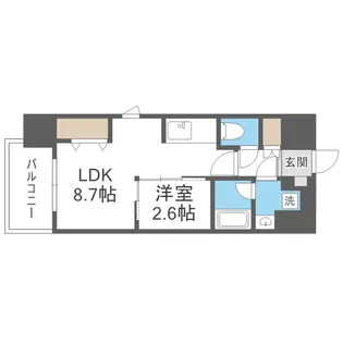 ジオエント福島野田レジデンス【11階】の間取り