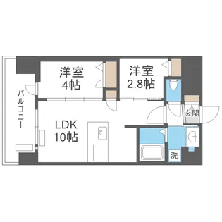 プレサンス長田レジェール【2階】の間取り