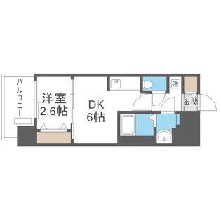 プレサンス長田レジェール【8階】の間取り