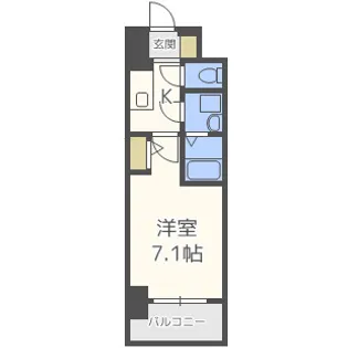 エスリード京橋グランテラス【8階】の間取り