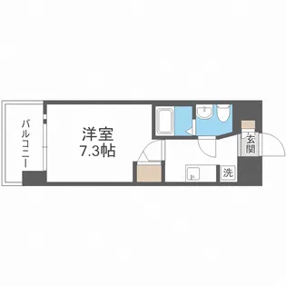 エグゼ難波ウエストリバー【13階】の間取り