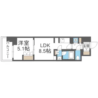 シティカレント新大阪【11階】の間取り