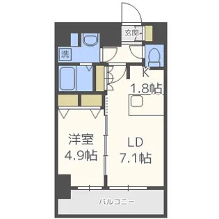 プレサンス阿波座ステーションフロント【12階】の間取り