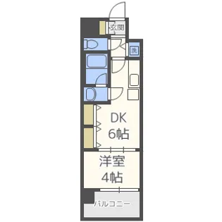 S-RESIDENCE淀屋橋【13階】の間取り