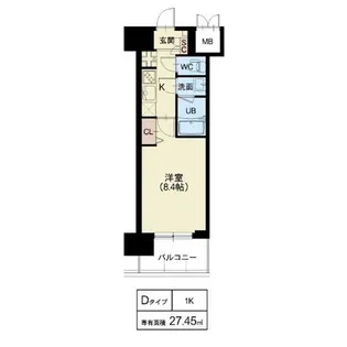 SPLENDIDE NAMBAⅢ【3階】の間取り