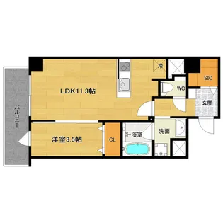 パンセ新町【5階】の間取り