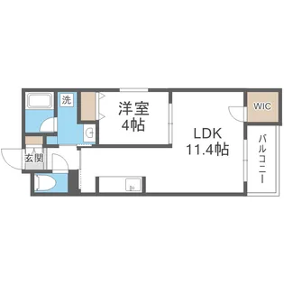 ウェルスクエア帝塚山【4階】の間取り