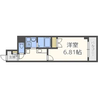 みおつくし江戸堀【10階】の間取り