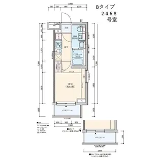グランドロアール上新庄【3階】の間取り