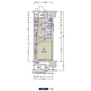 プレサンス天王寺ヴィヴァン【6階】の間取り