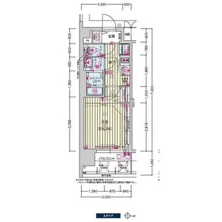 プレサンス天王寺ヴィヴァン【3階】の間取り