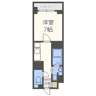 ハビテ靱センターコート【2階】の間取り