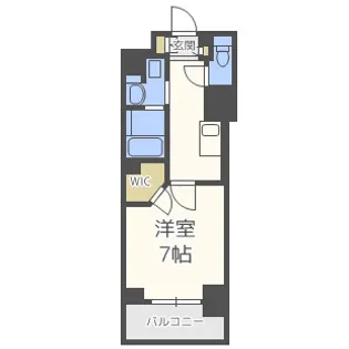 ハビテ靱センターコート【13階】の間取り
