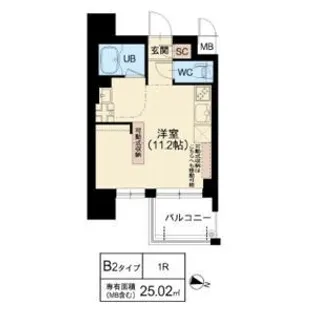 DOUBLE NINE RESIDENCE TENNOJIMINAMI【8階】の間取り