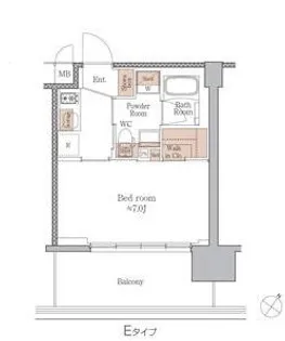 ジオエント梅田北リバーフロント【10階】の間取り