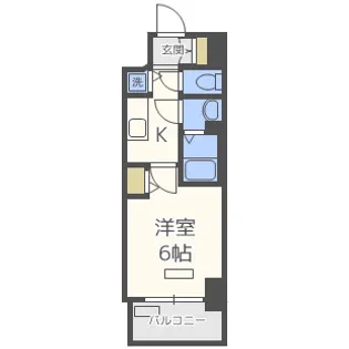 プレサンス江戸堀【15階】の間取り