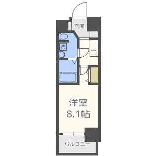 ルーエ天満橋【13階】の間取り
