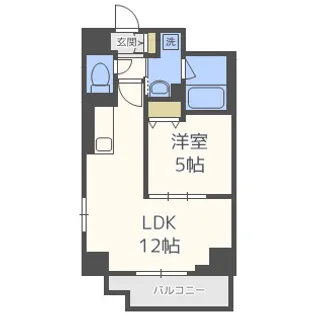 ノーブルスクエア新町【5階】の間取り