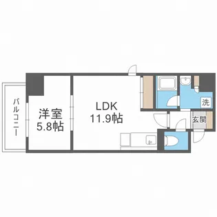 Residence Tresor Dieu【2階】の間取り