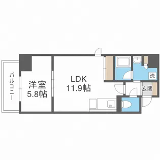 Residence Tresor Dieu【6階】の間取り