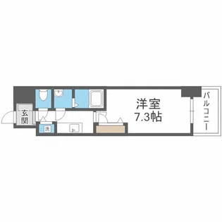 プランドール北浜【14階】の間取り