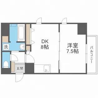 エグゼ天神橋【8階】の間取り