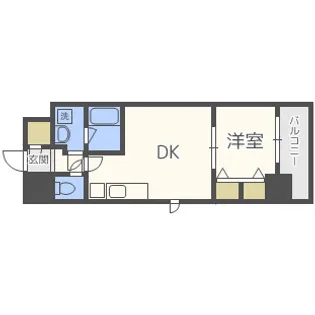 セイル淀屋橋【14階】の間取り