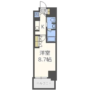 コンフォリア北浜【3階】の間取り