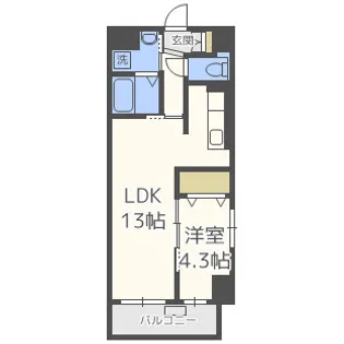 リーベル クリサンス【1階】の間取り