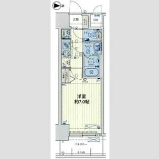 スワンズシティ大阪クレアスト【8階】の間取り