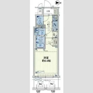 スワンズシティ大阪クレアスト【6階】の間取り