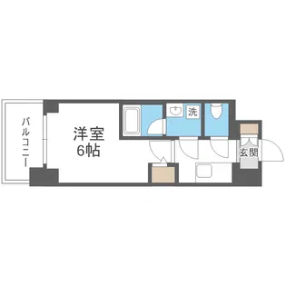 リヴェント難波ウエスト【5階】の間取り