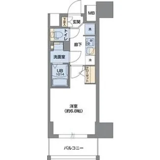Metrosa谷町六丁目South【2階】の間取り
