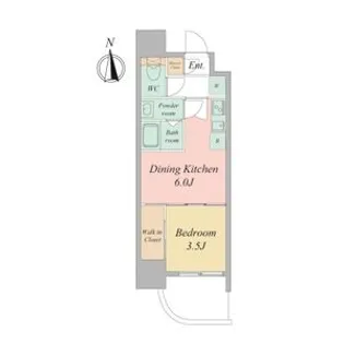 セレニテフラン谷町四丁目アリエ【2階】の間取り