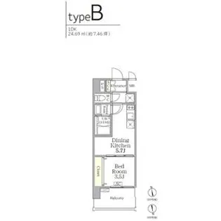 アプリーレ阿波座南【2階】の間取り