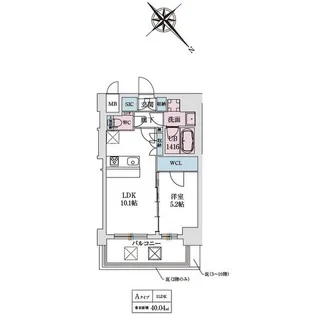 スプランディッド弁天町DUE【2階】の間取り