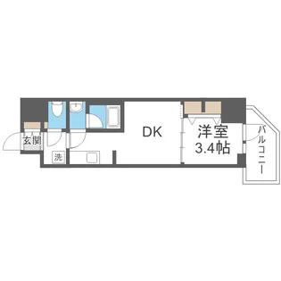 コンフォリア・リヴ天王寺寺田町ソルテラス【5階】の間取り