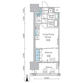 アーバンドルフ天満【13階】の間取り