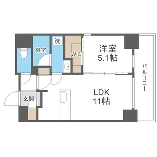 JP noie 上町台龍造寺【7階】の間取り
