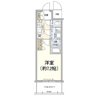 エスリード難波ステーションプラザ【11階】の間取り