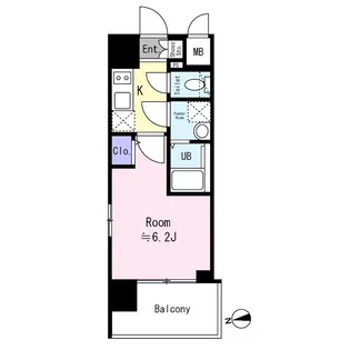 エスリード ザ・グレア大阪【7階】の間取り
