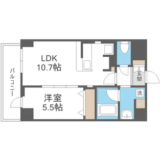 ハピネスガーデン新大阪【5階】の間取り