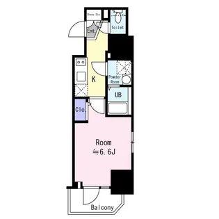 エスリード弁天町ノースプレミア【6階】の間取り