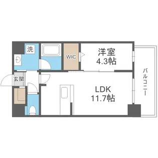 ブループラス針中野【3階】の間取り