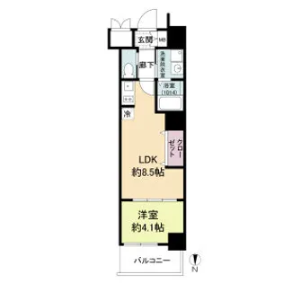 Live Flat桜宮【6階】の間取り
