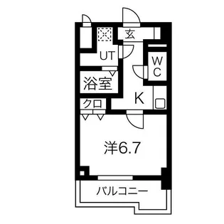 S-RESIDENCE難波Viale【9階】の間取り