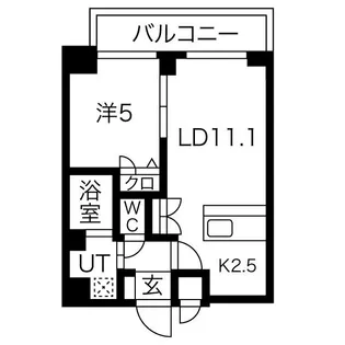 プレサンスOSAKA江坂【8階】の間取り