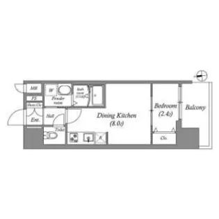 アドバンス大阪アネラ【11階】の間取り