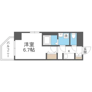 Fortuney北堀江【12階】の間取り