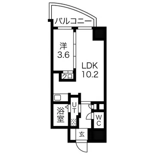 ミュプレ北浜EAST【14階】の間取り
